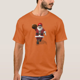 Santa Claus American Football Player T-shirt