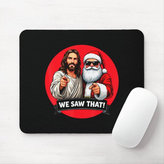 Santa Claus And Jesus Christ I Saw That Funny Chri Muismat (Met muis)