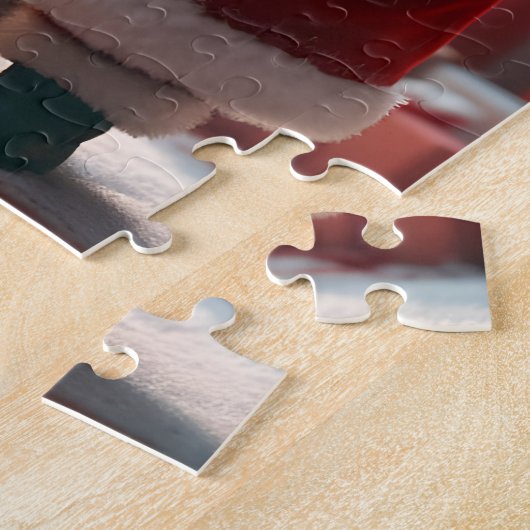 Santa Claus and Mrs. Claus celebrate X-Mas, fun Legpuzzel (Zijkant)
