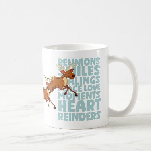 Santa Claus and Reindeer Christmas Mug Koffiemok (Rechts)