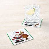 SANTA CLAUS AND RUDOLPH KARTONNEN ONDERZETTERS (Insitu)