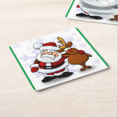 SANTA CLAUS AND RUDOLPH KARTONNEN ONDERZETTERS (Schuin)