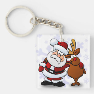 SANTA CLAUS AND RUDOLPH SLEUTELHANGER
