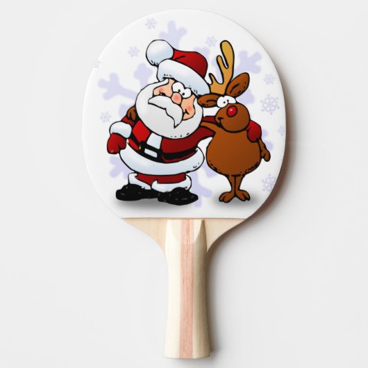 SANTA CLAUS AND RUDOLPH TAFELTENNISBATJE (Voorkant)