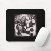 Santa Claus And Sasquatch Bigfoot Funny Joyful Sno Muismat (Met muis)
