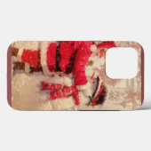 Santa claus and snowman in snowfall Case-Mate iPhone case (Achterkant (horizontaal))