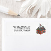 Santa Claus and the little red house Etiket (Insitu)