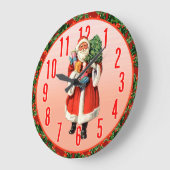  Santa Claus Art Wall Clock Grote Klok (Hoek)