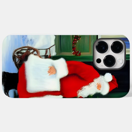 Santa Claus Artwork iPhone 14 Pro Max Hoesje (Achterkant (horizontaal))