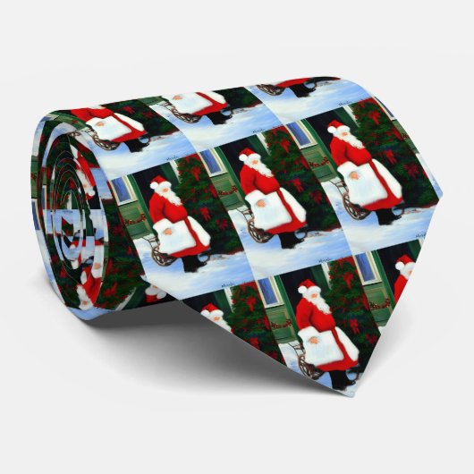 Santa Claus Artwork stropdas (Opgerold)