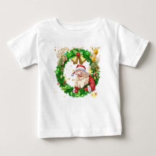 Santa Claus Baby Fine Jersey T-shirt (Voorkant)