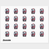 Santa Claus Baby Panda | Kerstmis Ronde Sticker (Vel)