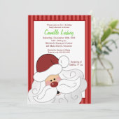 SANTA CLAUS Baby shower kerstuitnodiging Kaart (Staand voorkant)