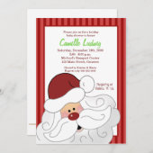 SANTA CLAUS Baby shower kerstuitnodiging Kaart (Voorkant / Achterkant)