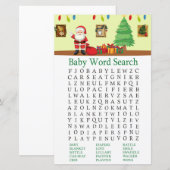 Santa Claus Baby shower Word Search Game (Voorkant / Achterkant)