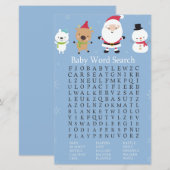Santa Claus Baby shower Word Search Game (Voorkant / Achterkant)