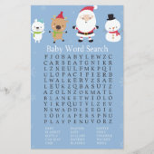 Santa Claus Baby shower Word Search Game (Voorkant)