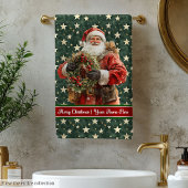 Santa Claus Badhanddoeken in Trendy Waterverf Bad Handdoek
