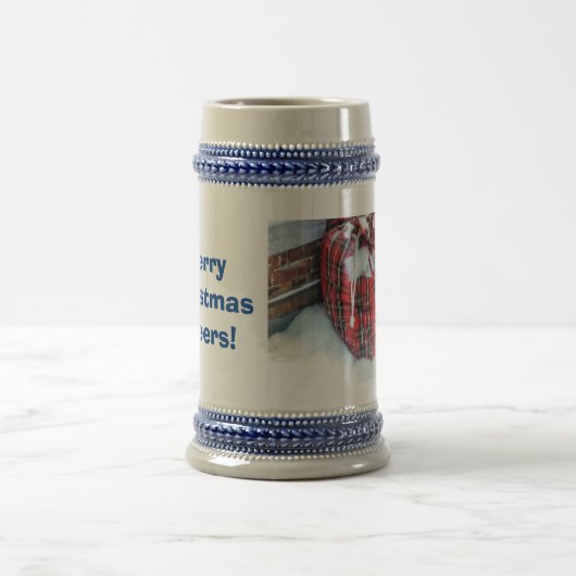 Santa Claus Bag in sneeuw Bierpul (Center)