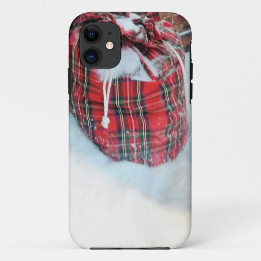 Santa Claus Bag in sneeuw Case-Mate iPhone Case (Achterkant)