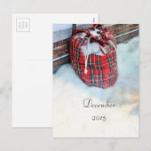 Santa Claus Bag in sneeuw, kaart van december 2015 (Voorkant / Achterkant)