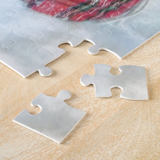 Santa Claus Bag in sneeuw Legpuzzel (Zijkant)