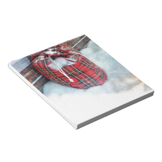 Santa Claus Bag in sneeuw Notitieblok (Schuin)