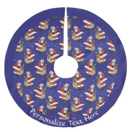 Santa Claus Bag van kerstcadeautjes personaliseren Kerstboom Rok