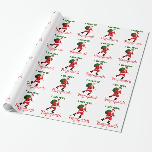 Santa Claus - Bagsquatch Cadeaupapier (Uitgerold)