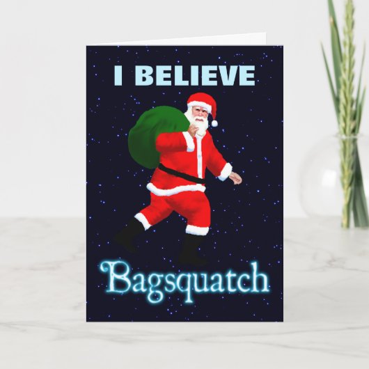 Santa Claus - Bagsquatch Feestdagen Kaart (Voorkant)