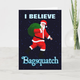 Santa Claus - Bagsquatch Feestdagen Kaart