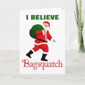 Santa Claus - Bagsquatch Feestdagen Kaart (Voorkant)