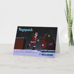 Santa Claus - Bagsquatch Feestdagen Kaart