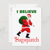 Santa Claus - Bagsquatch Feestdagenkaart (Voorkant / Achterkant)