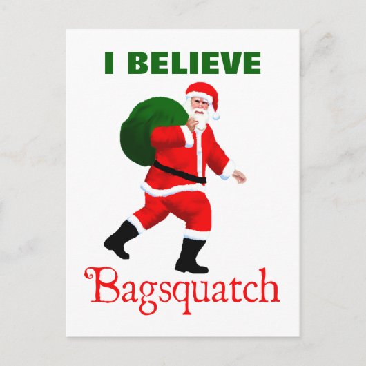 Santa Claus - Bagsquatch Feestdagenkaart (Voorkant)