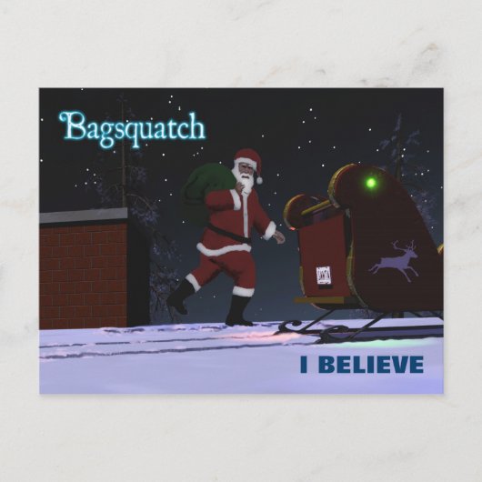 Santa Claus - Bagsquatch Feestdagenkaart (Voorkant)