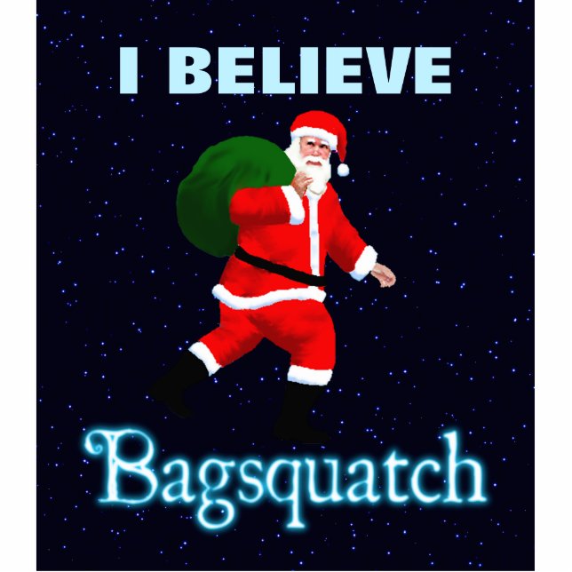 Santa Claus - Bagsquatch Fotobeeldje Magneet (Voorkant)