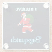 Santa Claus - Bagsquatch Glazen Onderzetter (Achterkant)