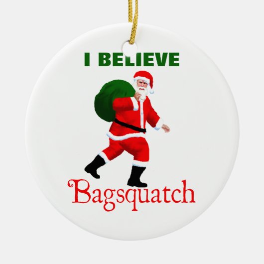 Santa Claus - Bagsquatch Keramisch Ornament (Voorkant)