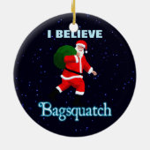 Santa Claus - Bagsquatch Keramisch Ornament (Achterkant)