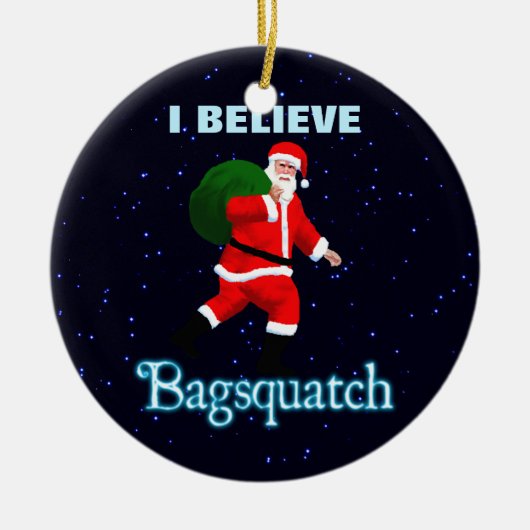 Santa Claus - Bagsquatch Keramisch Ornament (Voorkant)