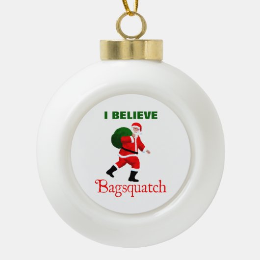 Santa Claus - Bagsquatch Keramische Bal Ornament (Voorkant)