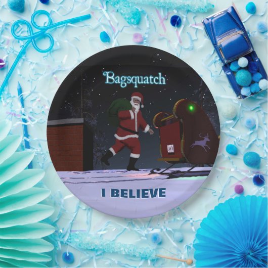 Santa Claus - Bagsquatch Papieren Bordje (Feest)