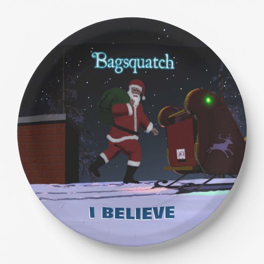 Santa Claus - Bagsquatch Papieren Bordje (Voorkant)