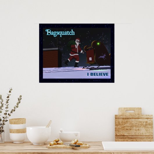 Santa Claus - Bagsquatch Poster (Keuken)
