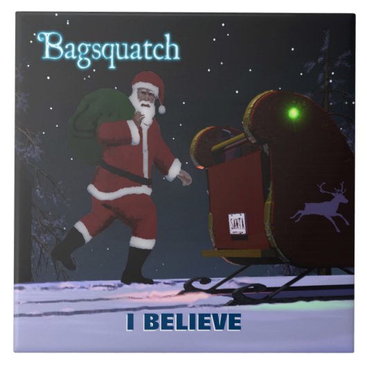 Santa Claus - Bagsquatch Tegeltje (Voorkant)