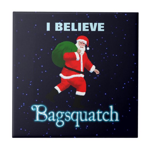 Santa Claus - Bagsquatch Tegeltje (Voorkant)