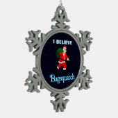 Santa Claus - Bagsquatch Tin Sneeuwvlok Ornament (Links)