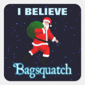 Santa Claus - Bagsquatch Vierkante Sticker (Voorkant)