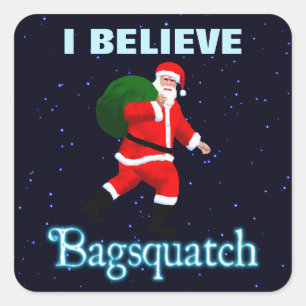 Santa Claus - Bagsquatch Vierkante Sticker